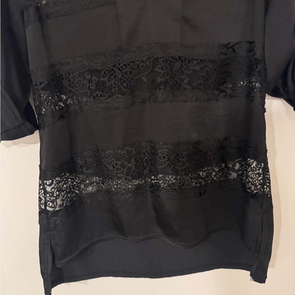 BCBGMaxAzria Black Tunic Relaxed Embellished - Picture 7 of 8